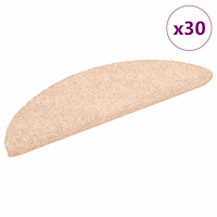 vidaXL Trappmattor självhäftande 30 st gräddvit 56x17x3 cm
