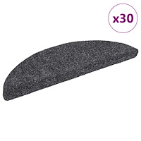vidaXL Trappmattor självhäftande 30 st mörkgrå 56x17x3 cm