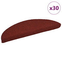 vidaXL Trappmattor självhäftande 30 st röd 56x17x3 cm