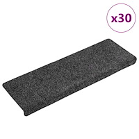 vidaXL Trappmattor självhäftande 30 st grå 65x21x4 cm