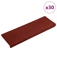 vidaXL Trappmattor självhäftande 30 st röd 65x21x4 cm