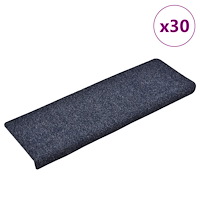 vidaXL Trappmattor självhäftande 30 st blå 65x21x4 cm