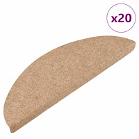 vidaXL Trappmattor självhäftande 20 st beige 56x17x3 cm