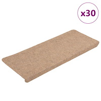 vidaXL Trappmattor självhäftande 30 st beige 65x24,5x3,5 cm