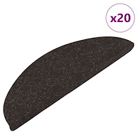 vidaXL Trappmattor självhäftande 20 st svart 56x17x3 cm