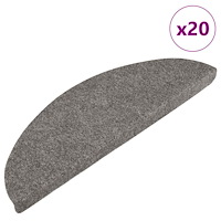 vidaXL Trappmattor självhäftande 20 st grå 65x22,5x3,5 cm