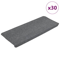 vidaXL Trappmattor självhäftande 30 st grå 65x24,5x3,5 cm