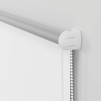 vidaXL Rullgardin mörkläggningsvit 110x175 cm tyg bredd 105,7 cm
