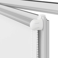vidaXL Rullgardin mörkläggningsvit 100x210 cm tyg bredd 95,7 cm