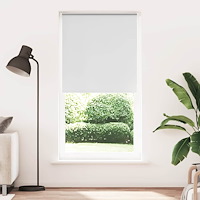 vidaXL Rullgardin mörkläggningsvit 100x210 cm tyg bredd 95,7 cm