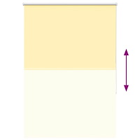 vidaXL Rullgardin mörkläggningsgul 105x130 cm tyg bredd 100,7 cm