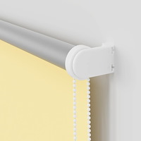 vidaXL Rullgardin mörkläggningsgul 150x130 cm tyg bredd 146,6 cm