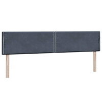 vidaXL Resårsäng med madrass mörkgrå 180x220 cm sammet