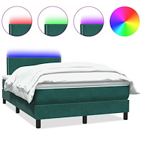 vidaXL Ramsäng med madrass mörkgrön 120x210 cm sammet