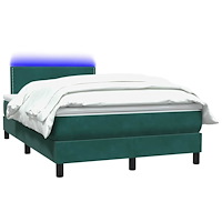 vidaXL Ramsäng med madrass mörkgrön 120x210 cm sammet