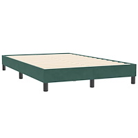 vidaXL Ramsäng med madrass mörkgrön 120x210 cm sammet