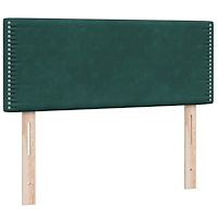 vidaXL Ramsäng med madrass mörkgrön 120x210 cm sammet