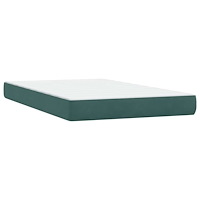 vidaXL Ramsäng med madrass mörkgrön 120x210 cm sammet