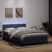 vidaXL Ramsäng med madrass mörkgrå 140x210 cm sammet