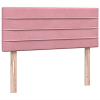 vidaXL Ramsäng med madrass rosa 120x220 cm sammet