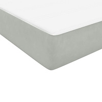 vidaXL Ramsäng med madrass ljusgrå 80x210 cm sammet