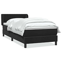 vidaXL Ramsäng med madrass svart 90x210 cm sammet