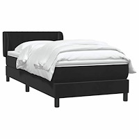 vidaXL Ramsäng med madrass svart 90x210 cm sammet