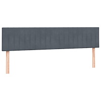 vidaXL Resårsäng med resårmadrasser mörkgrå 180x220 cm sammet
