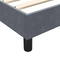 vidaXL Resårsäng med resårmadrasser mörkgrå 180x220 cm sammet
