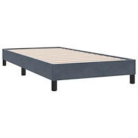 vidaXL Ramsäng med madrass mörkgrå 80x210 cm sammet