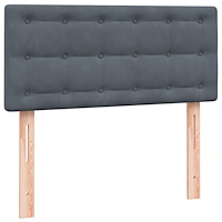 vidaXL Ramsäng med madrass mörkgrå 80x210 cm sammet