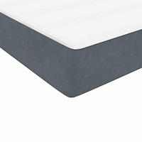 vidaXL Ramsäng med madrass mörkgrå 80x210 cm sammet