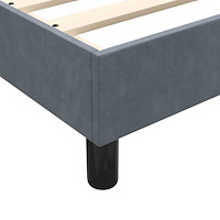 vidaXL Ramsäng med madrass mörkgrå 80x210 cm sammet