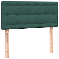 vidaXL Ramsäng med madrass mörkgrön 90x220 cm sammet