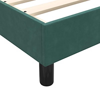vidaXL Ramsäng med madrass mörkgrön 90x220 cm sammet