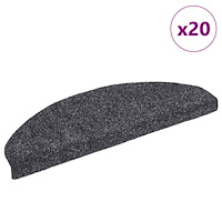 vidaXL Trappmattor självhäftande 20 st mörkgrå 65x21x4 cm
