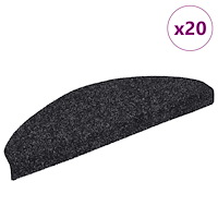 vidaXL Trappmattor självhäftande 20 st svart 65x21x4 cm