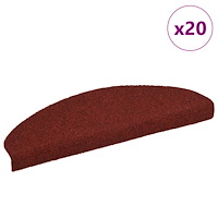vidaXL Trappmattor självhäftande 20 st röd 65x21x4 cm