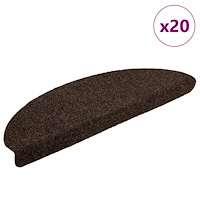 vidaXL Trappmattor självhäftande 20 st brun 65x21x4 cm