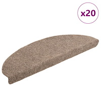 vidaXL Trappmattor självhäftande 20 st gräddvit 65x21x4 cm