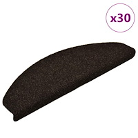 vidaXL Trappmattor självhäftande 30 st mörkbrun 65x21x4 cm
