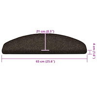 vidaXL Trappmattor självhäftande 30 st mörkbrun 65x21x4 cm