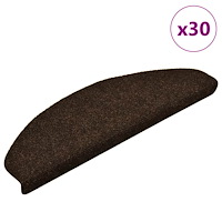 vidaXL Trappmattor självhäftande 30 st brun 65x21x4 cm