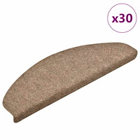 vidaXL Trappmattor självhäftande 30 st gräddvit 65x21x4 cm