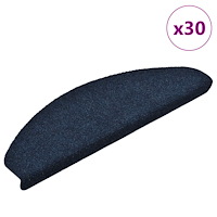 vidaXL Trappmattor självhäftande 30 st marinblå 65x21x4 cm
