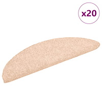 vidaXL Trappmattor självhäftande 20 st gräddvit 56x17x3 cm