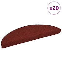 vidaXL Trappmattor självhäftande 20 st röd 56x17x3 cm