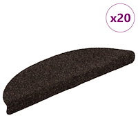 vidaXL Trappmattor självhäftande 20 st brun 56x17x3 cm