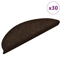 vidaXL Trappmattor självhäftande 30 st mörkbrun 56x17x3 cm