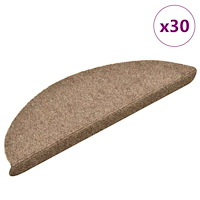 vidaXL Trappmattor självhäftande 30 st gräddvit 56x17x3 cm